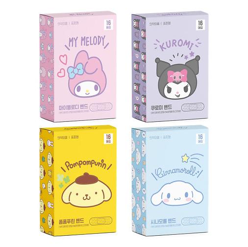 산리오 캐릭터즈 패턴밴드 16매입 사진