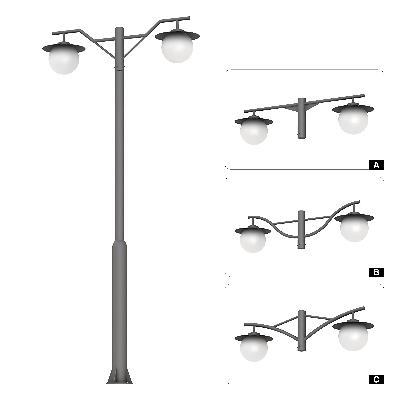 철제가로등주 사진