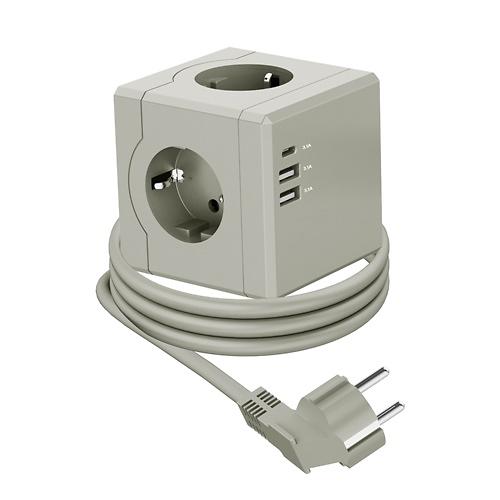 에코너-MT02 큐브멀티탭 전선형1.8m (3구/C타입/USB) 사진