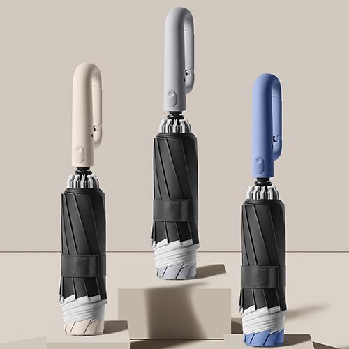 (인쇄 무료 이벤트) 비코즈 휴대용 버클형 10K 3단 자동 거꾸로 양우산 사진