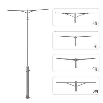 철제가로등주 사진
