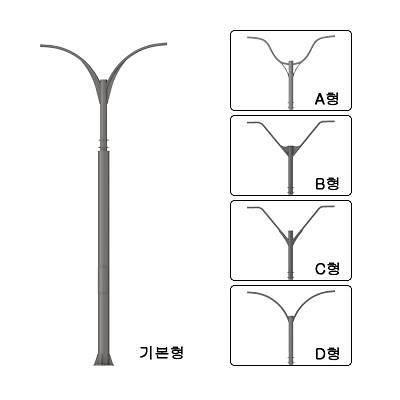 철제가로등주 사진
