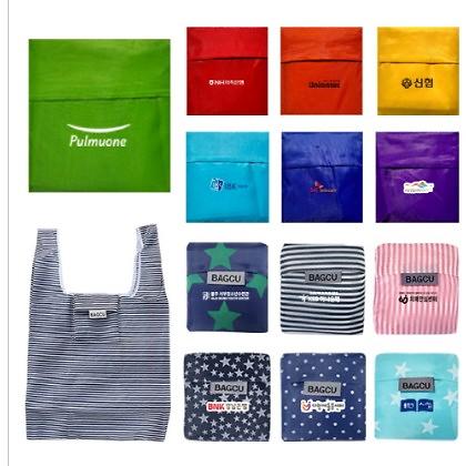 접이식 장바구니 포켓가방 (중형무지/ 중형/ 대형) 1P 사진