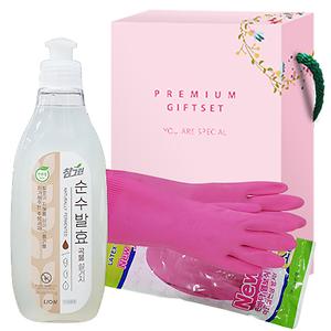 [LION] 참그린 순수발효 곡물 용기 300g+크린랲 고무장갑 [102-217591] 사진