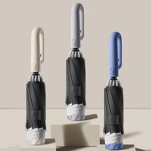 (인쇄 무료 이벤트) 비코즈 휴대용 버클형 10K 3단 자동 거꾸로 양우산 사진