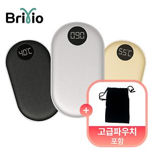 [브리비오] LED액정형 양면발열 손난로 보조배터리 5000mAh 1P (파우치 무료증정) 사진